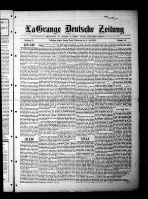 Primary view of object titled 'La Grange Deutsche Zeitung (La Grange, Tex.), Vol. 35, No. 48, Ed. 1 Thursday, July 9, 1925'.
