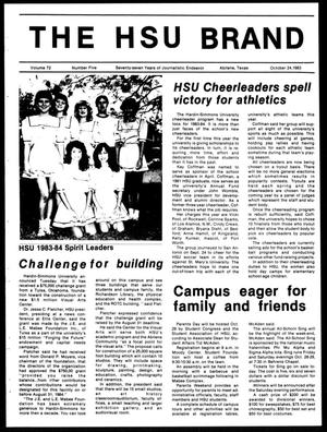The HSU Brand (Abilene, Tex.), Vol. 72, No. 5, Ed. 1, Monday, October 24, 1983