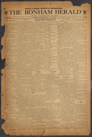 Primary view of object titled 'The Bonham Herald (Bonham, Tex.), Vol. 7, No. 95, Ed. 1 Monday, July 30, 1934'.