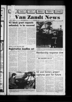 Van Zandt News (Wills Point, Tex.), Vol. 3, No. 17, Ed. 1 Sunday, September 30, 1984