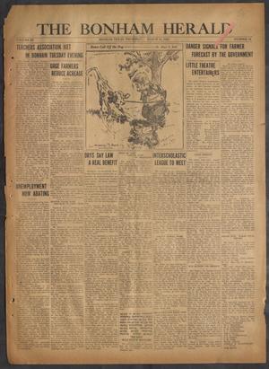 Primary view of object titled 'The Bonham Herald (Bonham, Tex.), Vol. 3, No. 36, Ed. 1 Thursday, March 13, 1930'.