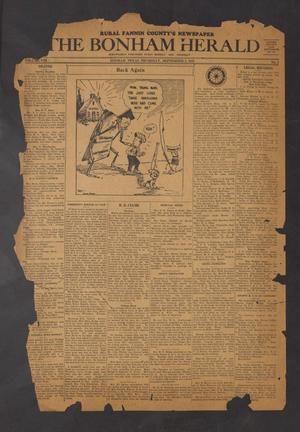 Primary view of object titled 'The Bonham Herald (Bonham, Tex.), Vol. 9, No. 2, Ed. 1 Thursday, September 5, 1935'.