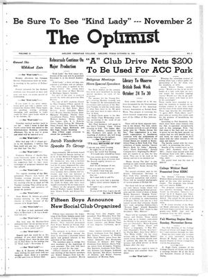 Primary view of object titled 'The Optimist (Abilene, Tex.), Vol. 31, No. 6, Ed. 1, Friday, October 22, 1943'.