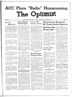 Primary view of object titled 'The Optimist (Abilene, Tex.), Vol. 31, No. 10, Ed. 1, Friday, November 19, 1943'.
