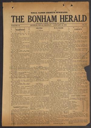 The Bonham Herald (Bonham, Tex.), Vol. 9, No. 41, Ed. 1 Monday, January 20, 1936