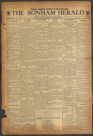 The Bonham Herald (Bonham, Tex.), Vol. 8, No. 24, Ed. 1 Thursday, November 22, 1934