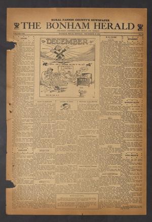Primary view of object titled 'The Bonham Herald (Bonham, Tex.), Vol. 8, No. 29, Ed. 1 Monday, December 10, 1934'.