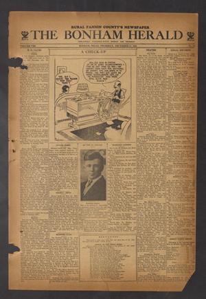 Primary view of object titled 'The Bonham Herald (Bonham, Tex.), Vol. 8, No. 34, Ed. 1 Thursday, December 27, 1934'.