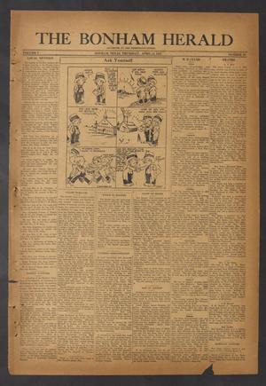 Primary view of object titled 'The Bonham Herald (Bonham, Tex.), Vol. 5, No. 39, Ed. 1 Thursday, April 14, 1932'.