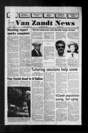 Van Zandt News (Wills Point, Tex.), Vol. 3, No. 22, Ed. 1 Sunday, November 4, 1984