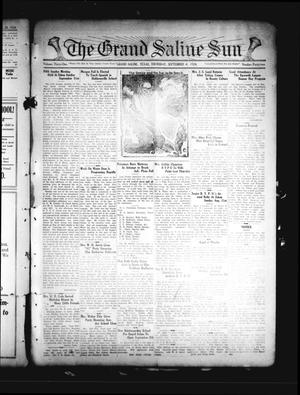 Primary view of object titled 'The Grand Saline Sun (Grand Saline, Tex.), Vol. 31, No. 42, Ed. 1 Thursday, September 4, 1924'.