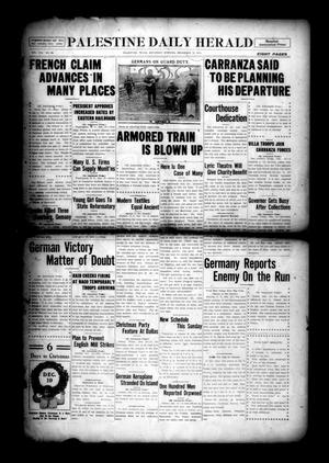 Palestine Daily Herald (Palestine, Tex), Vol. 13, No. 89, Ed. 1 Saturday, December 19, 1914