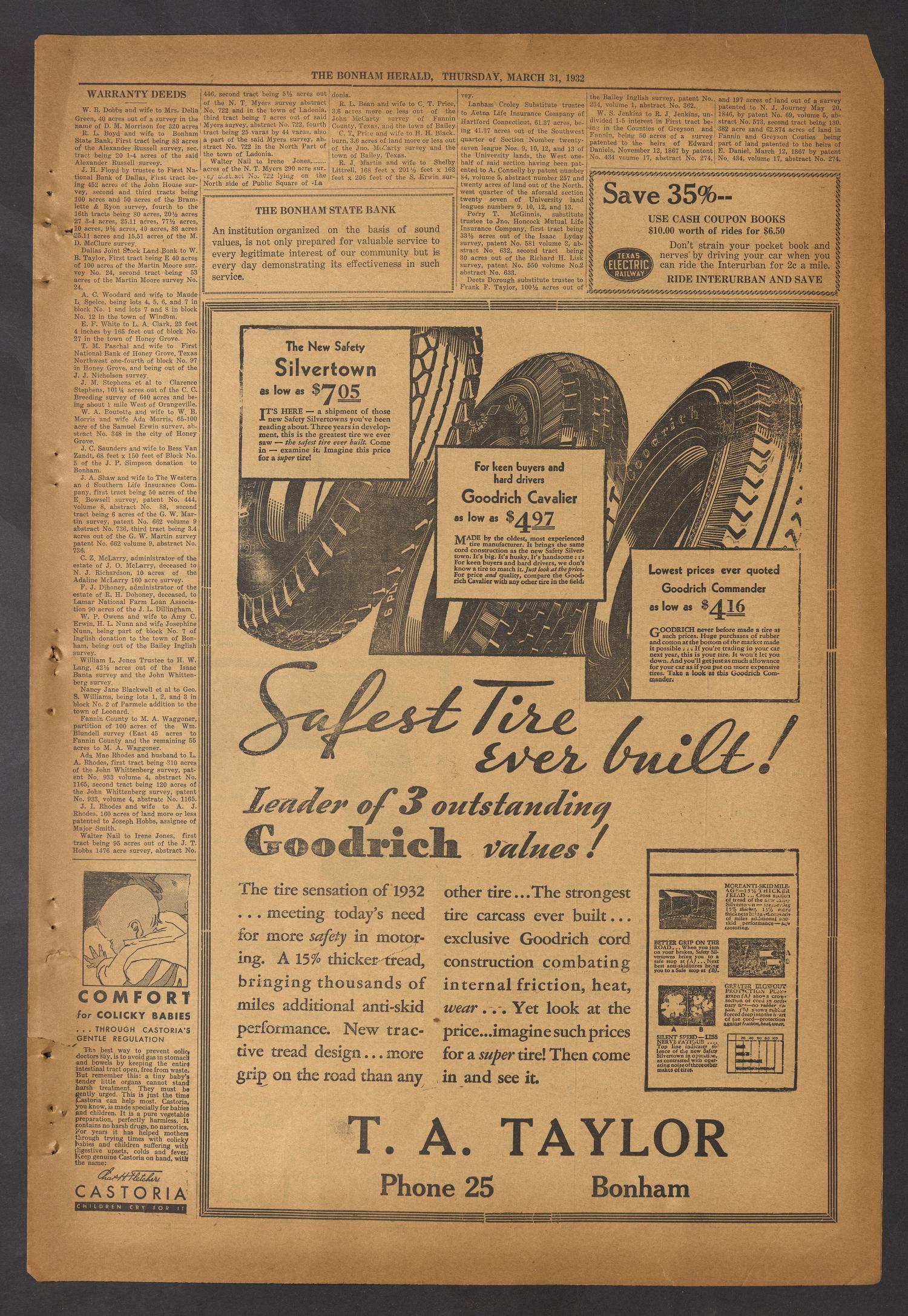 The Bonham Herald (Bonham, Tex.), Vol. 5, No. 37, Ed. 1 Thursday, March 31, 1932
                                                
                                                    [Sequence #]: 3 of 8
                                                