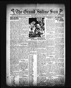 The Grand Saline Sun (Grand Saline, Tex.), Vol. 33, No. 27, Ed. 1 Thursday, May 21, 1925