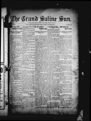 The Grand Saline Sun. (Grand Saline, Tex.), Vol. 27, No. 50, Ed. 1 Thursday, September 30, 1920