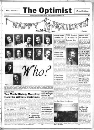 The Optimist (Abilene, Tex.), Vol. 35, No. 12, Ed. 1, Wednesday, December 17, 1947