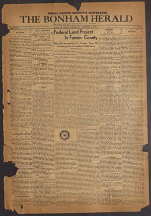 Primary view of object titled 'The Bonham Herald (Bonham, Tex.), Vol. 9, No. 14, Ed. 1 Thursday, October 17, 1935'.