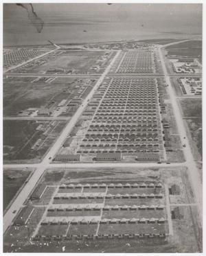 Primary view of object titled '[Copy Print of an Aerial Photograph of Camp Hulen]'.