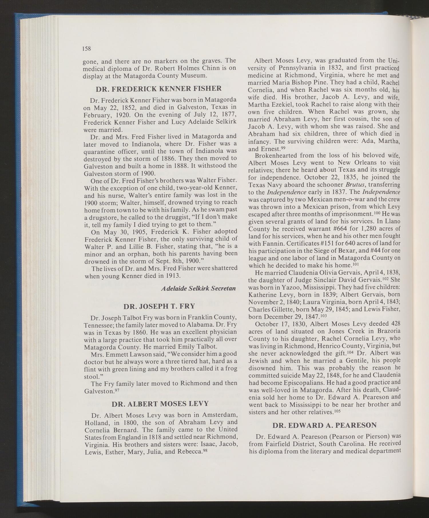 Historic Matagorda County, Volume 1
                                                
                                                    158
                                                
