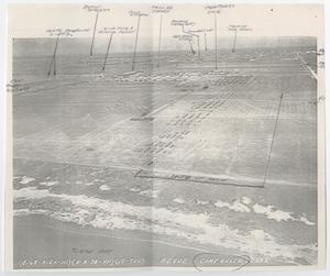 Primary view of object titled '[Copy of an Aerial Photograph Showing Troops at Camp Hulen]'.