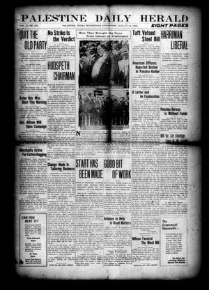 Palestine Daily Herald (Palestine, Tex), Vol. 10, No. 302, Ed. 1 Wednesday, August 14, 1912