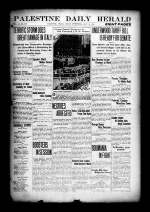 Palestine Daily Herald (Palestine, Tex), Vol. 11, No. 270, Ed. 1 Friday, July 11, 1913