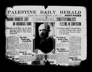 Palestine Daily Herald (Palestine, Tex), Vol. 12, No. 27, Ed. 1 Wednesday, October 1, 1913