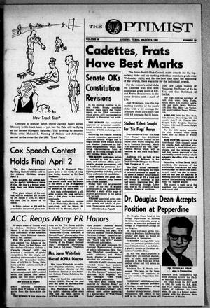 The Optimist (Abilene, Tex.), Vol. 49, No. 19, Ed. 1, Friday, March 9, 1962