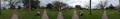 Photograph: Panoramic image of the sidewalks at Welhausen Park in Shiner, Texas