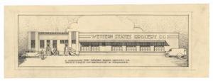 Primary view of object titled 'Western States Grocery Warehouse, Abilene, Texas: Warehouse Rendering'.