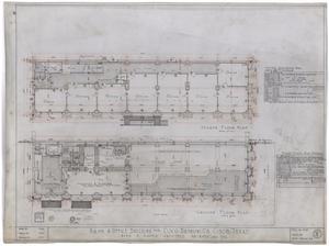 Primary view of object titled 'Cisco Bank and Office Building, Cisco, Texas: Ground & Second Floor Plans'.