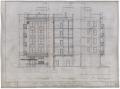 Technical Drawing: Cisco Bank and Office Building, Cisco, Texas: Elevation Drawings