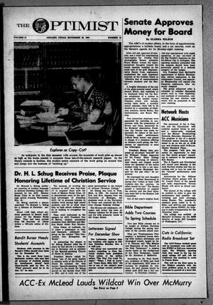 The Optimist (Abilene, Tex.), Vol. 51, No. 10, Ed. 1, Friday, November 22, 1963