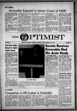 The Optimist (Abilene, Tex.), Vol. 51, No. 17, Ed. 1, Friday, February 21, 1964