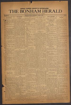 Primary view of object titled 'The Bonham Herald (Bonham, Tex.), Vol. 9, No. 64, Ed. 1 Thursday, April 9, 1936'.