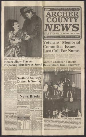 Archer County News (Archer City, Tex.), No. 5, Ed. 1 Thursday, February 1, 1996