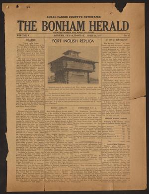 The Bonham Herald (Bonham, Tex.), Vol. 10, No. 67, Ed. 1 Monday, April 19, 1937