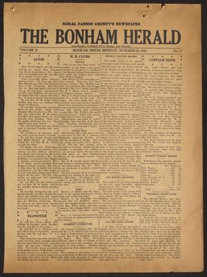 The Bonham Herald (Bonham, Tex.), Vol. 10, No. 17, Ed. 1 Monday, October 26, 1936