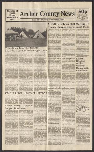 Primary view of object titled 'Archer County News (Archer City, Tex.), No. 43, Ed. 1 Thursday, October 23, 1997'.