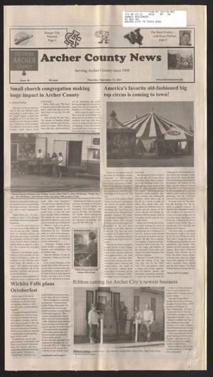 Primary view of object titled 'Archer County News (Archer City, Tex.), No. 38, Ed. 1 Thursday, September 22, 2011'.