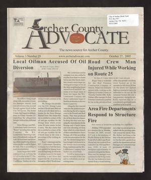 Primary view of object titled 'Archer County Advocate (Holliday, Tex.), Vol. 3, No. 29, Ed. 1 Thursday, October 27, 2005'.