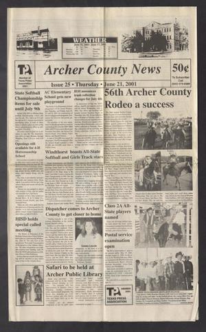 Archer County News (Archer City, Tex.), No. 25, Ed. 1 Thursday, June 21, 2001