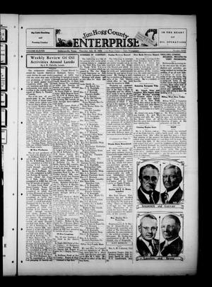 Jim Hogg County Enterprise (Hebbronville, Tex.), Vol. 11, No. 9, Ed. 1 Thursday, July 16, 1936