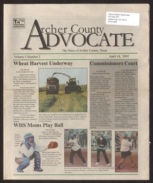 Primary view of object titled 'Archer County Advocate (Holliday, Tex.), Vol. 3, No. 2, Ed. 1 Thursday, April 14, 2005'.