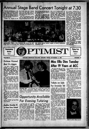 The Optimist (Abilene, Tex.), Vol. 54, No. 10, Ed. 1, Friday, November 11, 1966