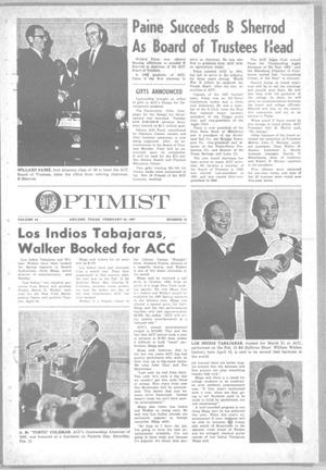 The Optimist (Abilene, Tex.), Vol. 54, No. 19, Ed. 1, Friday, February 24, 1967