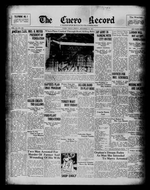 Primary view of object titled 'The Cuero Record (Cuero, Tex.), Vol. 43, No. 295, Ed. 1 Friday, December 10, 1937'.