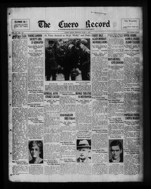 Primary view of object titled 'The Cuero Record (Cuero, Tex.), Vol. 43, No. 137, Ed. 1 Monday, June 7, 1937'.