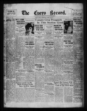 The Cuero Record. (Cuero, Tex.), Vol. 43, No. 103, Ed. 1 Wednesday, April 28, 1937