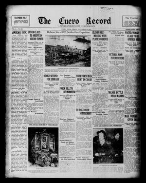 Primary view of object titled 'The Cuero Record (Cuero, Tex.), Vol. 43, No. 283, Ed. 1 Friday, November 26, 1937'.